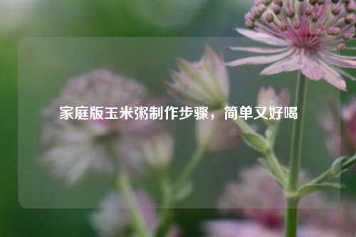 家庭版玉米粥制作步骤，简单又好喝