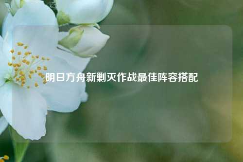 明日方舟新剿灭作战最佳阵容搭配​